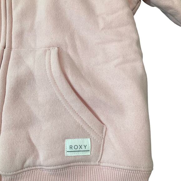Roxy Girls Hoodie Sweatshirt Lined Sherpa Pink Size Small NWT - Picture 8 of 9
